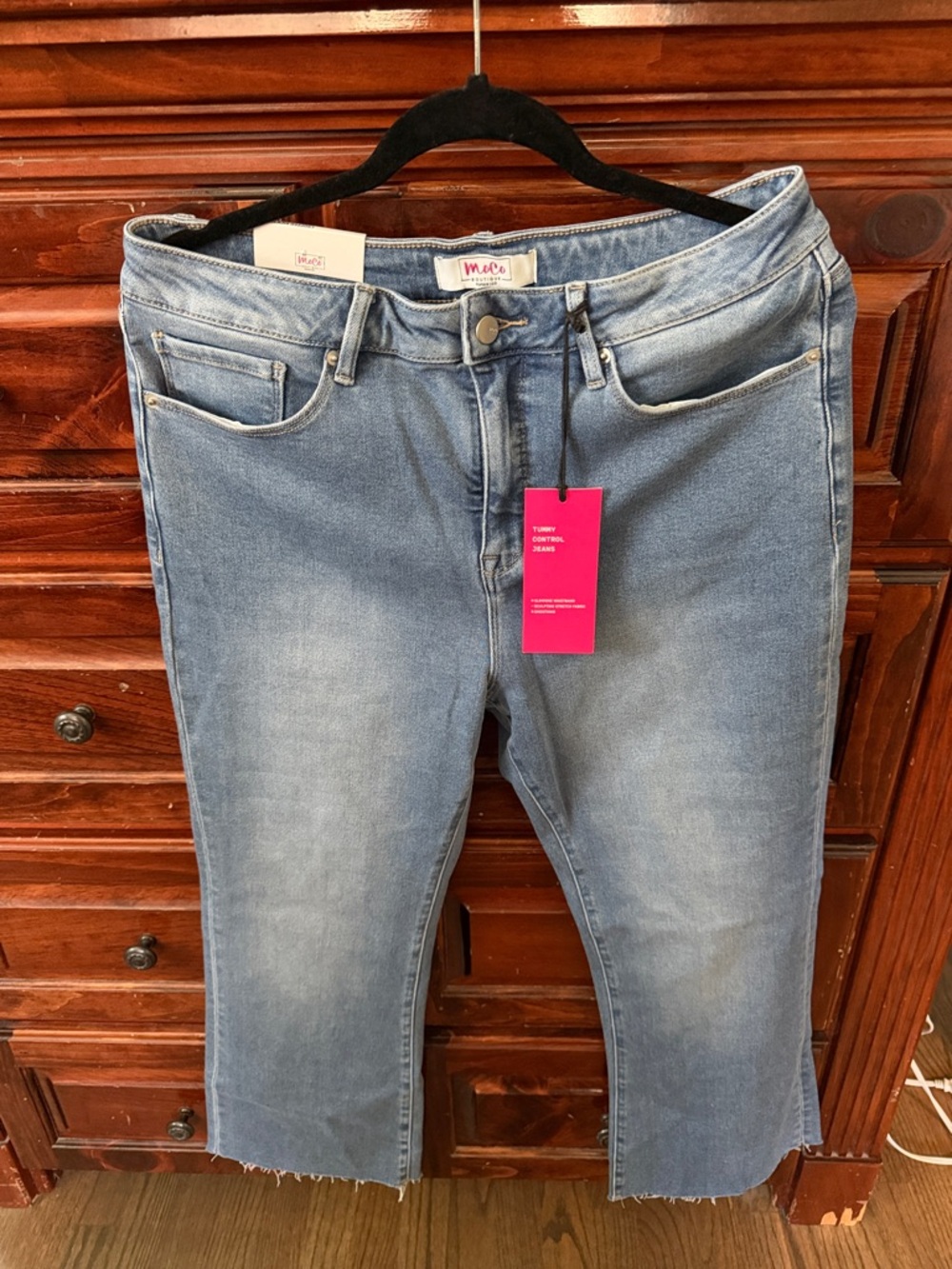 MOCO Boutique Cropped Kick Flare Jeans